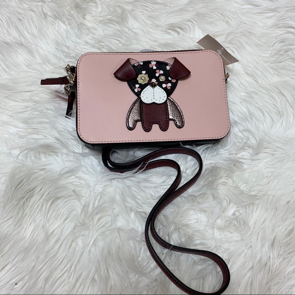 Kate Spade Small Crossbody Floral Pup Double Zip - Picture 4 of 7